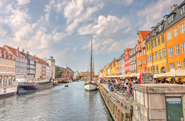 Fototapeta na wymiar Copenhagen, Nyhavn, HDR Image