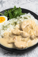 チキンのクリームシチューライス