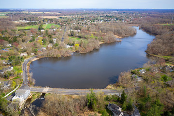 Fototapeta na wymiar Aerial Landscape of West Windsor New Jersey