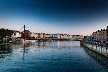 Obraz premium Lyon in central France, sunny day in spring