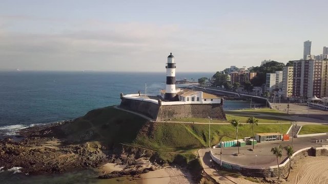 Vista A&eacute;rea do Farol da Barra em Salvador, Bahia, Brasil