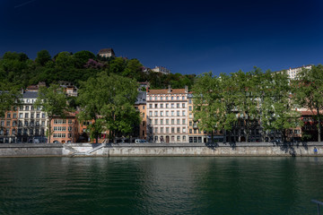 Obraz premium Lyon in central France, sunny day in spring