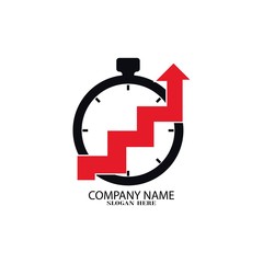 Clock icon symbol logo design template vector illustration 
