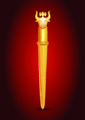 this is a sacrificial dagger used in rituals by ancient Minoans located in Crete Greece