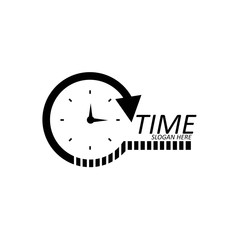 Clock icon symbol logo design template vector illustration 
