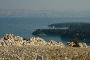 Panorama na zatokę, Lopar Chorwacja