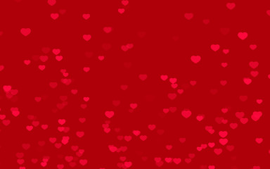 Valentine day red hearts with red background.