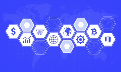 Infographics Hexagon Business Icons Presentation Concept