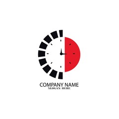 Clock icon symbol logo design template vector illustration 
