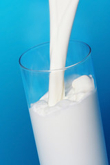 Pouring milk into glass