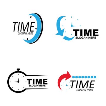 Clock icon symbol logo design template vector illustration 
