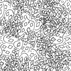 Obraz premium Seamless black and white grunge texture. Abstract repeating background. Grim urban surface