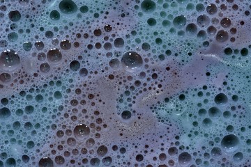 Mixture of soap foam bubbles. Abstract background