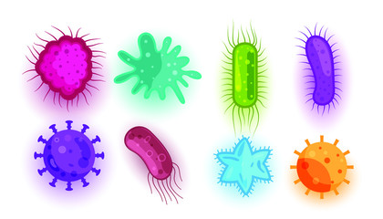 set of various viruses.