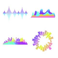 
Electric Waves Flat Illustrations Pack 
