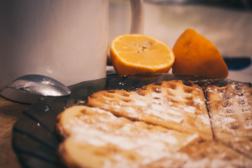 slice of orange cake