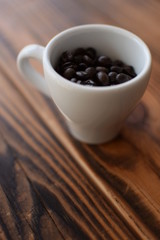 A cup of aromatic coffee for lunch