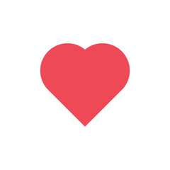 Red heart social media icon. Like symbol. Vector Illustration