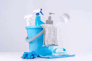 Cleaning product tool equipments, concept of housekeeping, professional clean service, housework...