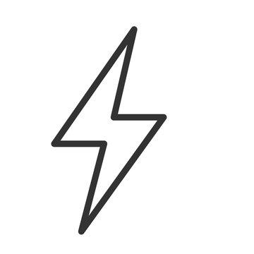 Flash icon. Lightning symbol. Vector Illustration