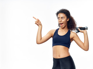 Sporty woman exercise workout motivation slim figure