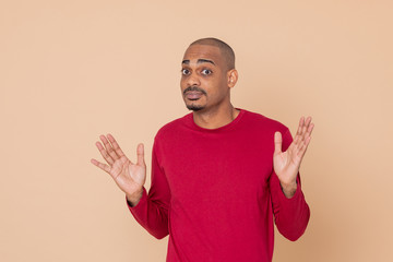 African guy with a red jersey