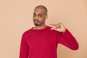 African guy with a red jersey