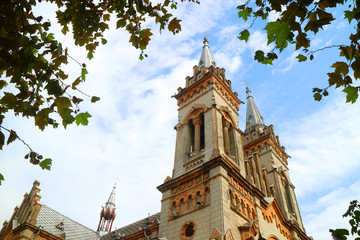 The Twin Towers of Batumi Cathedral of the Mother of God in Batumi, Adjara Region, Georgia