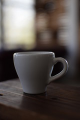 A cup of aromatic coffee for lunch