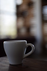 A cup of aromatic coffee for lunch