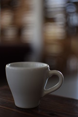 A cup of aromatic coffee for lunch