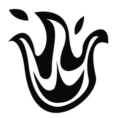 fire vector illustration of a black and white 