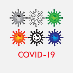 vector illustration of corona virus covid-19 disease