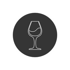 Wine line icon symbol logo template. Vector in modern flat style