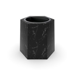 3d model urn Brest miniBlack Matte Marble