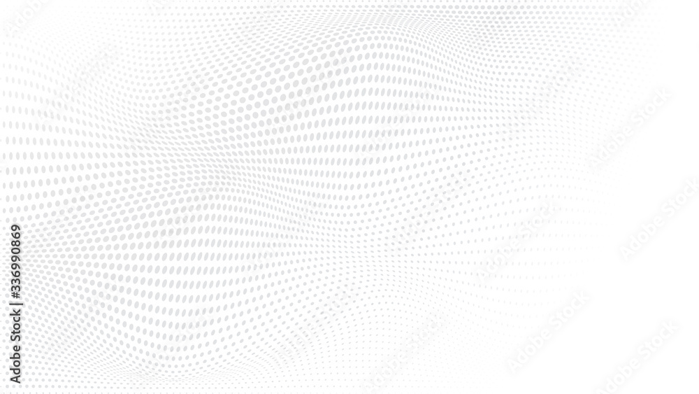 Poster abstract halftone wave dotted background. modern monochrome background. futuristic grunge pattern, d