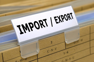 export printed on file folder in office