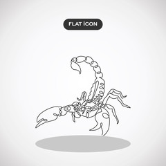 Scorpion one line art drawing vector