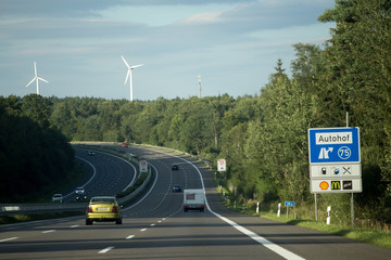 highway Münchberg, Bayern, germany 29 July 2017