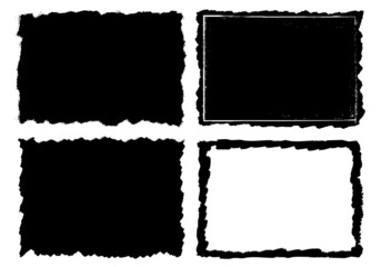 Set of grunge frames.Grunge backgrounds.