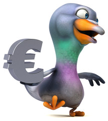 Fun pigeon - 3D Illustration