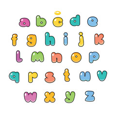 Cartoon alphabet candy typeface - 336994470