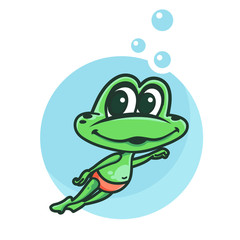 Cartoon frog