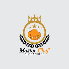 Master Chef Logo Design Vector Illustration