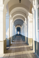 The line of the canons, in Oradea. All about light and symmetry 