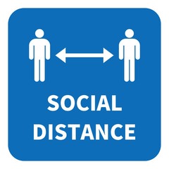 Simple icon representing social distance