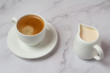 cup of coffee with milk