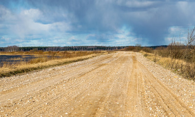 landscape with a simple country road