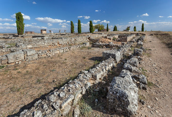 Ruins in  Roman town Colonia Clunia Sulpicia, Spain