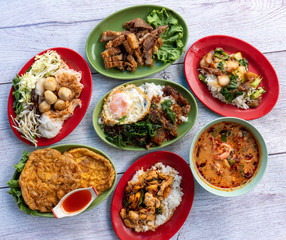 Thai Food Mixed Dishes Set 090